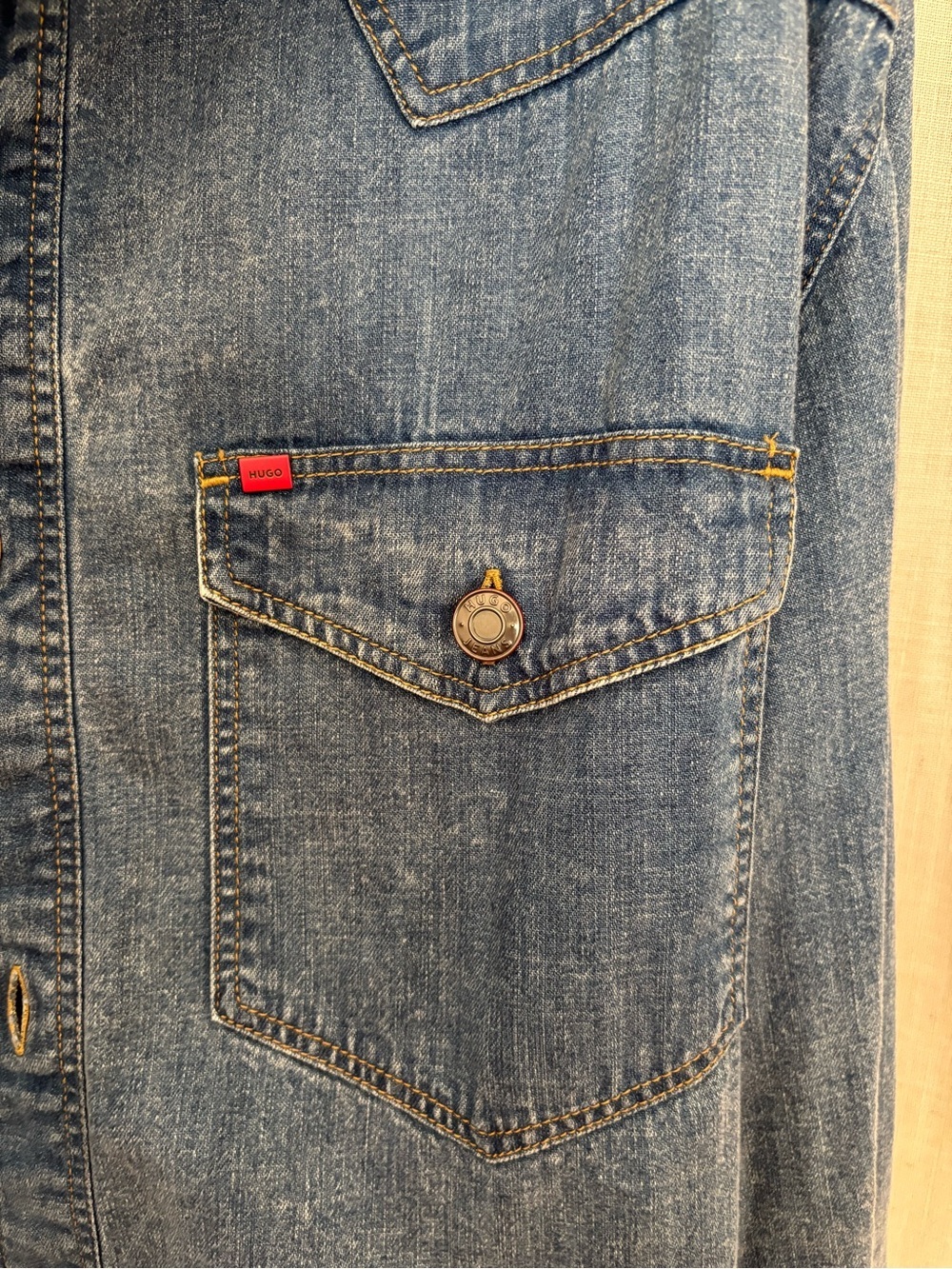 HUGO Elpazo denim shirt by HUGO BOSS - Picture 4 of 8